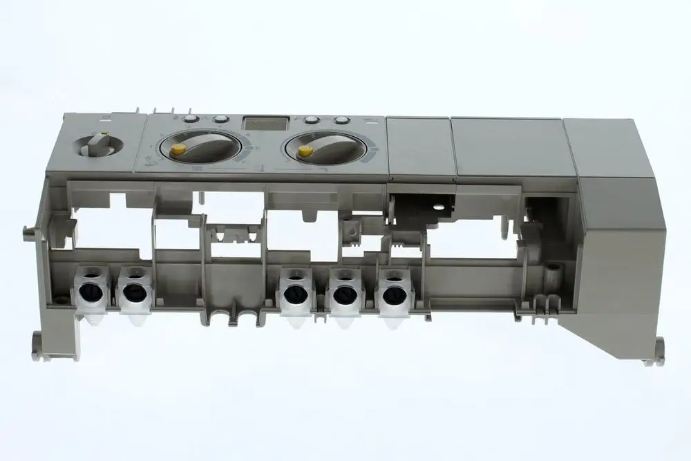 Gehäuse von Bosch mit Steuerungselementen und Anschlüssen, strukturell offen im Zweifarbton, geeignet für elektronische Geräte.